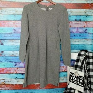 Gray/gold sweatshirt dress